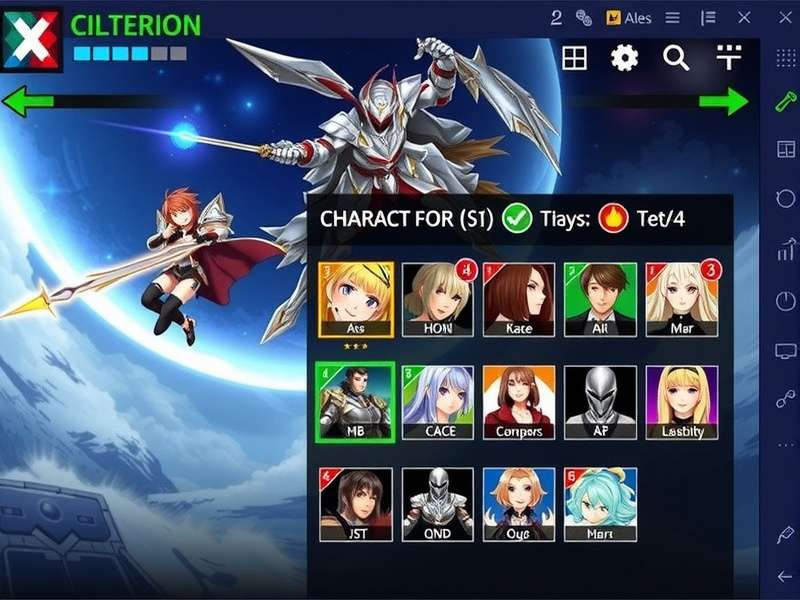 Meteor Dominion Ace Legend character selection screen